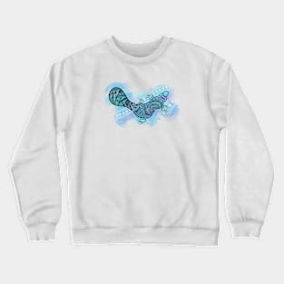 Platypus in cyan Crewneck Sweatshirt